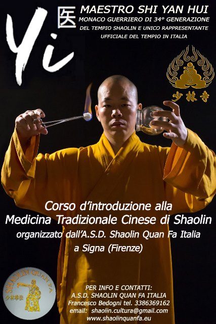 Avvicinarsi con un corso alla medicina tradizionale cinese Shaolin: si parte il 7 aprile